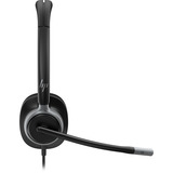 HP Poly Mission 625 kabelgebundenes Stereo-USB-Headset BULK schwarz, USB Type-C und Type-A, PU-Leder-Ohrpolster (Oberflächenmaterial)