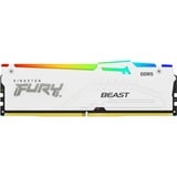 Kingston FURY DIMM 32 GB DDR5-6000  , Arbeitsspeicher weiß, KF560C36BWEA-32, FURY Beast RGB, AMD EXPO