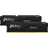 Kingston FURY DIMM 64 GB DDR5-5600 Kit, Arbeitsspeicher schwarz, KF556C40BBK2-64, Beast, XMP