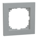 Merten Rahmen einfach aus Thermoplast, edelmatt, für Senkrecht- und Waagerechtmontage aluminium, Retail