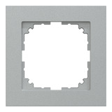 Merten Rahmen einfach aus Thermoplast, edelmatt, für Senkrecht- und Waagerechtmontage aluminium, Retail