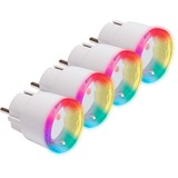 Shelly Plus Plug S, Schaltsteckdose weiß, 4er Pack