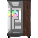 Thermaltake View 380 XL WS ARGB Black, Tower-Gehäuse schwarz/holz, Tempered Glass x 2, Holz-Struktur
