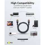 goobay Plus Ultra High-Speed HDMI-Kabel, 8K @ 60Hz grau, 5 Meter