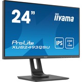 iiyama XUB2493QSU-B1, LED-Monitor 61 cm(24 Zoll), schwarz, QHD, IPS, HDMI, DisplayPort
