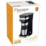 Bestron ACM112Z , Filtermaschine silber, Edelstahl-Thermobecher