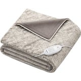 Beurer Wärme-Kuscheldecke Cosy Nordic HD 75, Heizdecke grau, 130 x 180 cm
