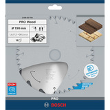 Bosch PRO Wood cordless Kreissägeblatt, Ø 190mm, 16Z Bohrung 30mm, für Akku-Handkreissägen