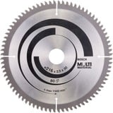 Bosch Professional PRO Multi Material Kreissägeblatt, Ø 216mm, 80Z Bohrung 30mm, für Kapp- & Gehrungssägen