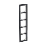 Busch-Jaeger Abdeckrahmen 5-fach, Abdeckung grau, Retail