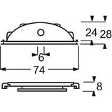 Busch-Jaeger Leitungseinführung offen aws weiß, Retail