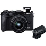 Canon EOS M6 Mark II, Digitalkamera schwarz, inkl. Canon-Objektiv und Elektronischer Sucher