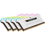 Corsair DIMM 32 GB DDR4-3600 (4x 8 GB) Quad-Kit, Arbeitsspeicher weiß, CMH32GX4M4D3600C18W, Vengeance RGB PRO SL, INTEL XMP