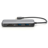 Digitus 8 Port USB-C Docking Station, Dockingstation grau/schwarz