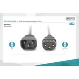 Digitus Netz-Verlängerungskabel schwarz, 5 Meter, Kaltgeräte-Buchse > Stecker
