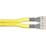 Digitus Professional Cat.7a S/FTP Verlegekabel Duplex, Dca gelb, 500 Meter Trommel