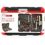 GEDORE red Werkzeug- und Steckschlüssel-Satz 1/4" + 1/2", 100-teilig, Werkzeug-Set rot/schwarz, mit Umschalt-Knarren, SW 4mm - 32mm