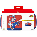 HORI Vault Case (Mario) Premium Etui für Nintendo Switch 2, Schutzhülle rot/blau