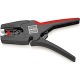 KNIPEX Automatische Abisolier-Zange "MultiStrip 10" 12 42 195  schwarz/rot, integrierter Drahtschneider