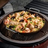 Kamado Joe Karbonstahl Paella Pfanne schwarz