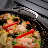 Kamado Joe Karbonstahl Paella Pfanne schwarz