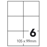 MediaRange Universal-Etiketten, haftend, 105 x 99 mm, weiß, 300 Etiketten 
