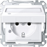 Merten Schutzkontaktsteckdose mit Klappdeckel und Schriftfeld Retail