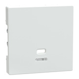 Merten Zentralplatte Zugschalter Ausführung glänzend mit Kontrollfenster, Abdeckung weiß (glänzend), Retail