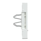 Merten Zentralplatte Zugschalter Ausführung glänzend mit Kontrollfenster, Abdeckung weiß (glänzend), Retail