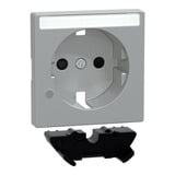 Merten Zentralplatte mit Linse für Kontrolllicht, erhöhter Berührungsschutz aluminium, Retail