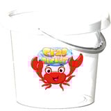 VEDES Eimer mit Krebs Motiv, ca. 20 x 19,5 cm transparent