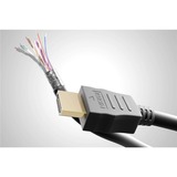goobay High Speed HDMI Kabel mit Ethernet schwarz, 2 Meter (abgewinkelt)