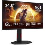 AOC AGON 25G4ZR, Gaming-Monitor 62.2 cm (24.5 Zoll), schwarz (matt), FullHD, Fast-IPS, HDMI, DP, E-Sport Monitorständer, 240Hz Panel