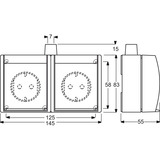 Busch-Jaeger Schutzkontakt Zweifachsteckdose weiß, Retail