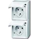 Busch-Jaeger Schutzkontakt Zweifachsteckdose weiß, Retail