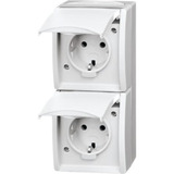 Busch-Jaeger Schutzkontakt Zweifachsteckdose weiß, Retail