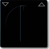 Busch-Jaeger Zentralscheibe Jalousie mit Drehgriff, Abdeckung schwarz, Retail