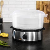 Cecotec Elektrischer Dampfgarer Vapovita 3000 INOX edelstahl, 800 Watt, 3x 3 Liter