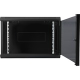 Digitus Wandgehäuse Dynamic Basic Serie - 600x450 mm (BxT), IT-Schrank schwarz, 7 Höheneinheiten