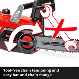 EINHELL Akku-Kettensäge GE-LC 18 Li Kit, 18Volt rot/schwarz, Li-Ionen Akku 3,0Ah