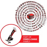 EINHELL Akku-Mini-Handkreissäge TE-CS 18/89 Li-Solo, 18Volt rot/schwarz, ohne Akku und Ladegerät