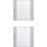 Gira Wippenset zweifach mit Beschriftungsfeld lackiert System 55 grau, Retail