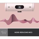 Logitech Brio 500, Webcam rosa/schwarz, Rose