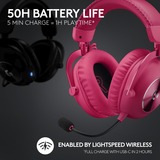 Logitech Gaming PRO X 2 LIGHTSPEED, Gaming-Headset magenta, USB, 3.5 mm, Bluetooth