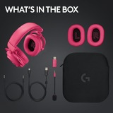 Logitech Gaming PRO X 2 LIGHTSPEED, Gaming-Headset magenta, USB, 3.5 mm, Bluetooth