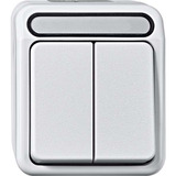 Merten Serienschalter einpolig mit Steckklemmen, Aufputz, Schutzart IP44, 10 Ampere weiß (matt), Retail
