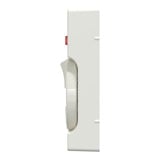 Merten Zentralplatte besonders flach für Raumtemperaturregler-Einsatz mit Schalter 534819 weiß (glänzend), Retail