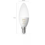 Philips HUE White Ambiance E14 Smarte Lampe Kerzenform 470, LED-Lampe 
