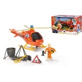 Simba Feuerwehrmann Sam Hubschrauber Wallaby, Spielfahrzeug orange/gelb, Inkl. Figur