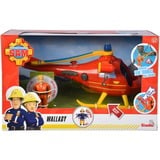 Simba Feuerwehrmann Sam Hubschrauber Wallaby, Spielfahrzeug orange/gelb, Inkl. Figur
